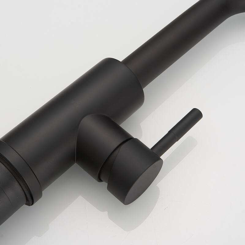 Single Handle Pull-down Kitchen Faucet with Deck Plate Brushed Nickel