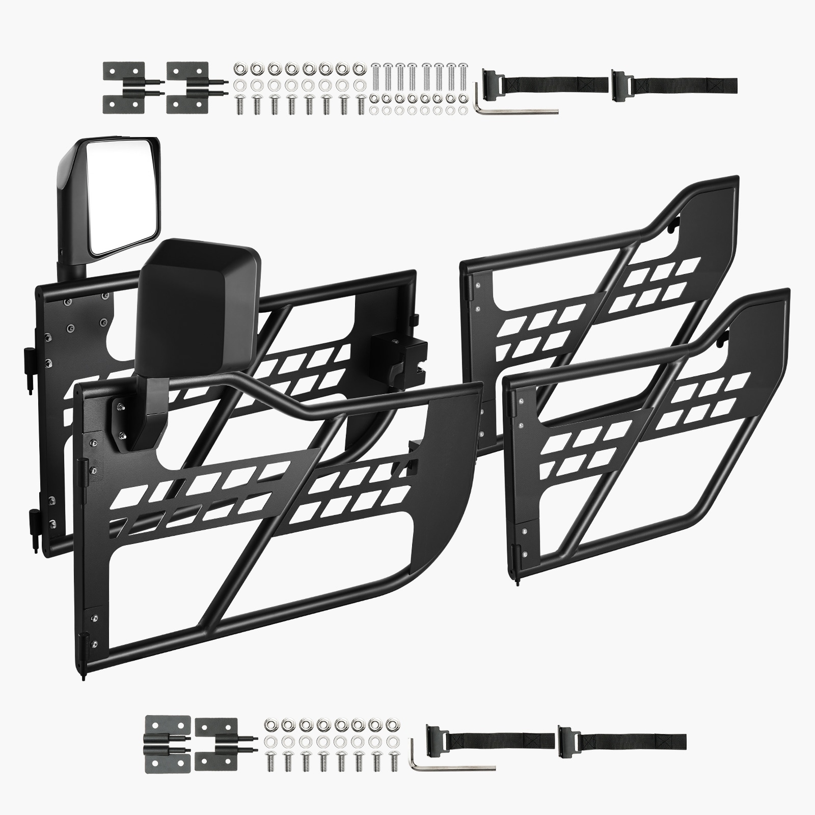 UIMOSO Jeep Tube Doors, 4-Door, Jeep Tubular Door with DOT Certified Rear View Mirrors, Jeep Doors