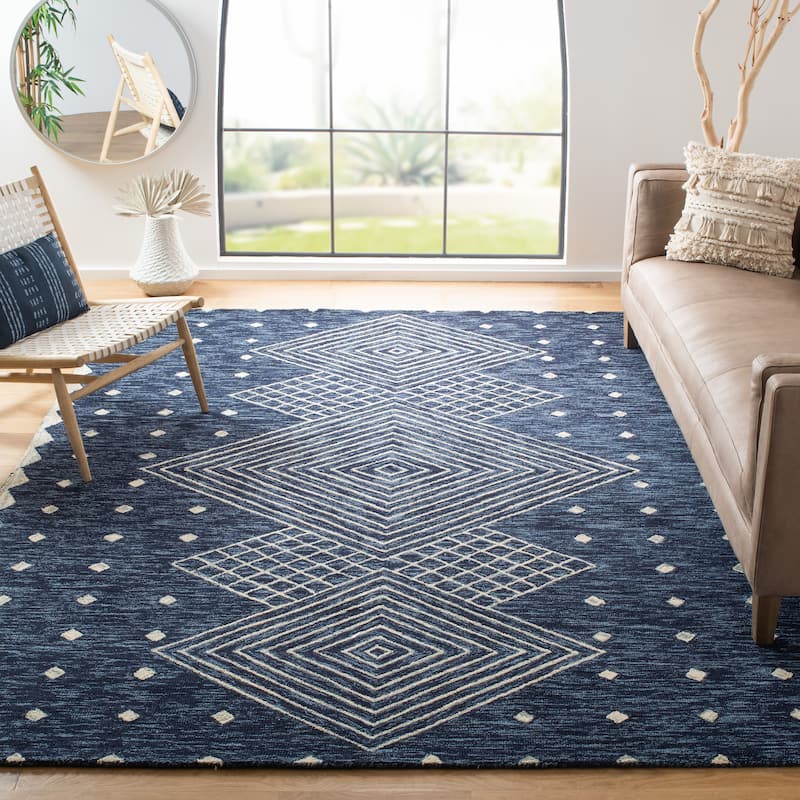SAFAVIEH Handmade Micro-Loop Crystele Modern Wool Rug