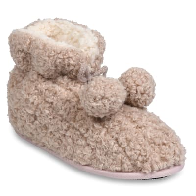 Gaahuu Womens Quilted Faux Shearling Lined Memory Foam Slipper Boot Size 510