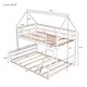 preview thumbnail 7 of 16, Twin over Full House Bunk Bed with Built-in Ladder, White