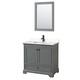 Option Dark Gray / Carrara Cultured Marble Top / Matte