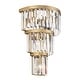 preview thumbnail 4 of 5, Varaluz Social Club 6-Light 3-Tier Crystal Wall Sconce - Havana Gold