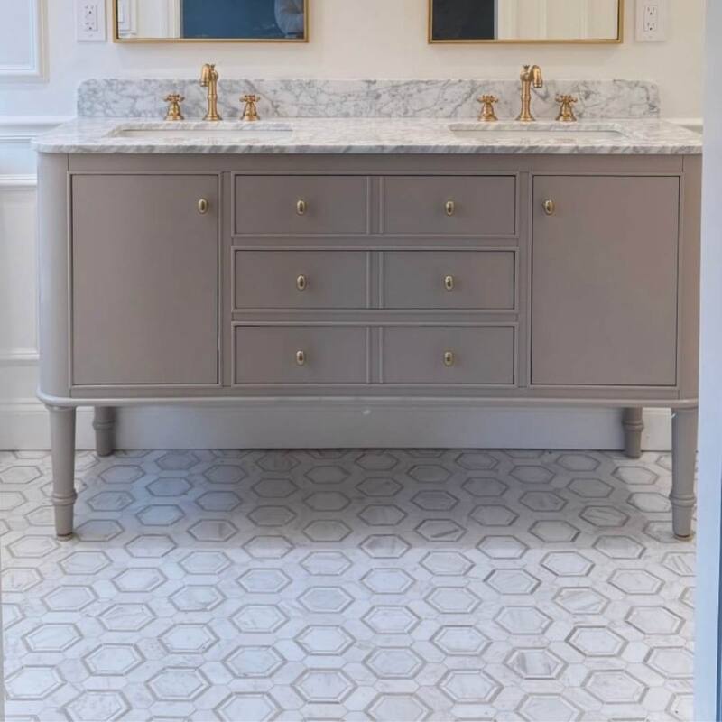 The Tile Life Pelta Orb 13x11 Hexagon Marble Floor, Wall & Backsplash Tile