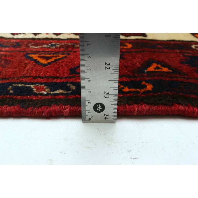 ECARPETGALLERY Hand-knotted Andelz Red Wool Rug - 4'2 x 6'4