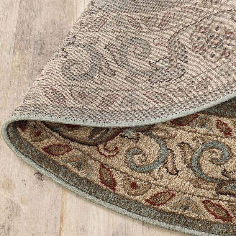 Superior Heritage Traditional Floral Scroll Indoor Area Rug