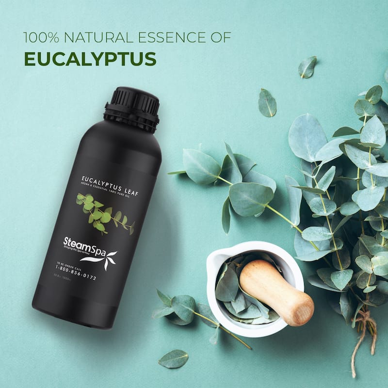 SteamSpa G-OILEUC1K Eucalyptus Aromatherapy Oil for Steam Shower