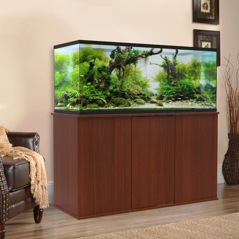 Aquatic Fundamentals 75/90 Gallon Serene Cherry Aquarium Stand with Enclosed Storage