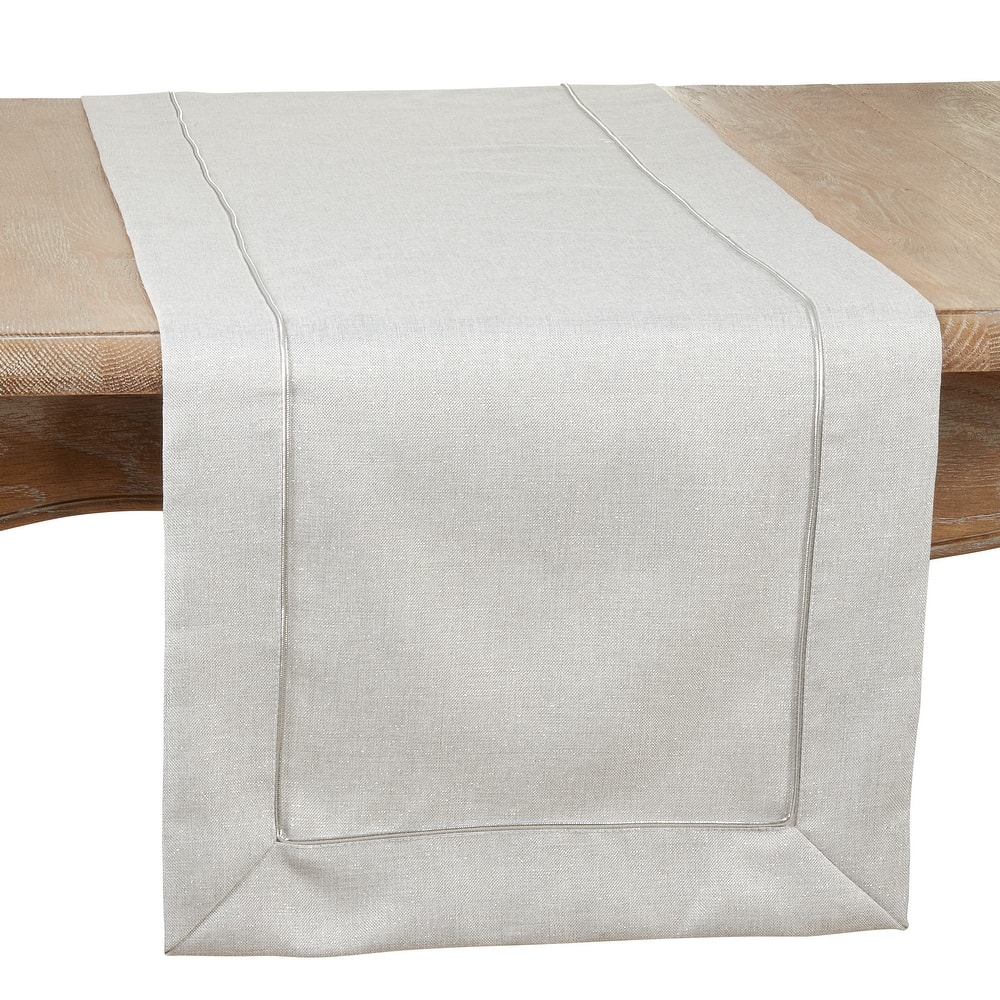 Shimmering Table Runner with Piping Detail