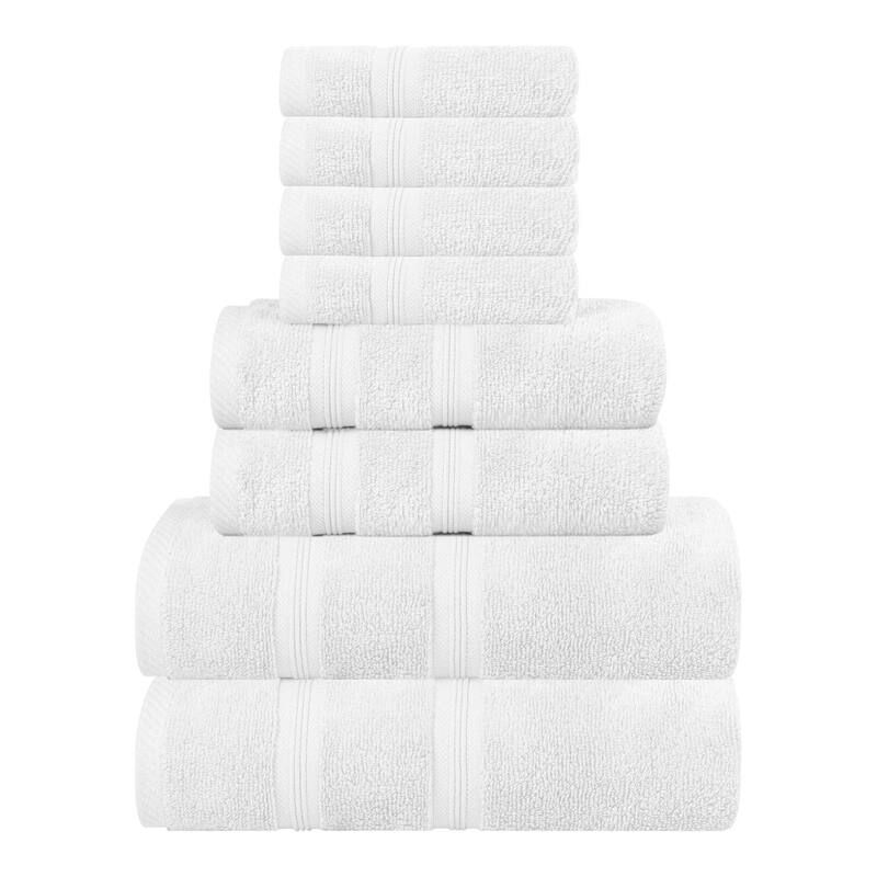 Superior Smart Dry Zero Twist Cotton 8-Piece Assorted Towel Set