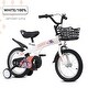 preview thumbnail 37 of 53, Sporty Kids Bike Boys and Girls Bicycles with Training Wheels White - 5-7 Years