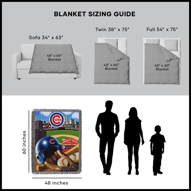 MLB Woven Tapestry Throw Blanket