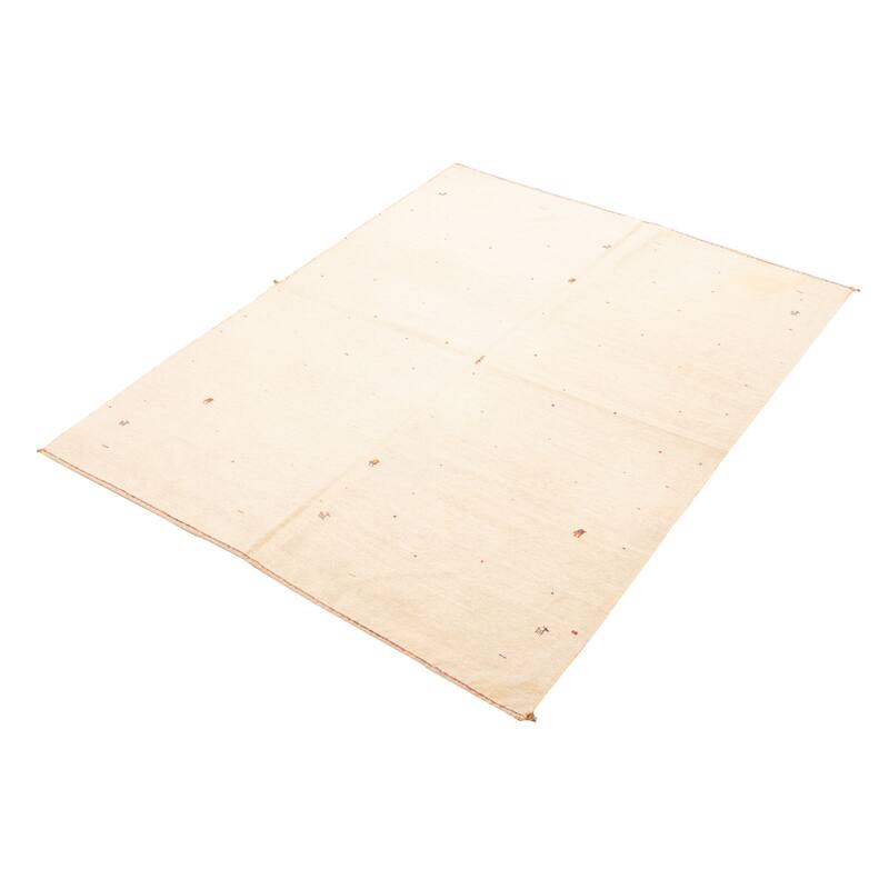 ECARPETGALLERY Flat-Weave Kashkuli Cream Wool Tapestry Kilim - 5'0 x 6'7