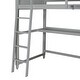 preview thumbnail 9 of 11, Twin Loft Bed wDesk, Cabinet, Drawers, Shelf, Ladder, Guardrail, Grey