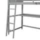 preview thumbnail 12 of 45, Twin Wood Loft Bed with Desk, Drawers & Shelves - Space-Saving Design