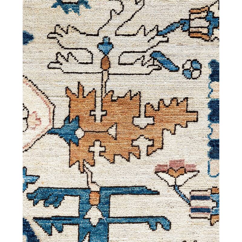 Serapi One-of-a-Kind Hand-Knotted Area Rug - Ivory - 8' 11" x 11' 10"