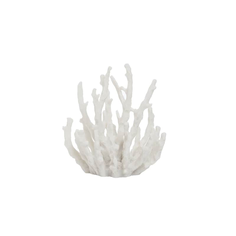 White Coral Accent Nautical Beach House Decor