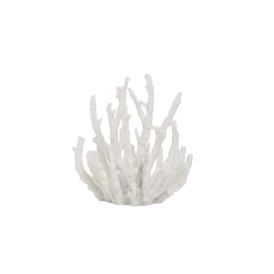 White Coral Accent Nautical Beach House Decor