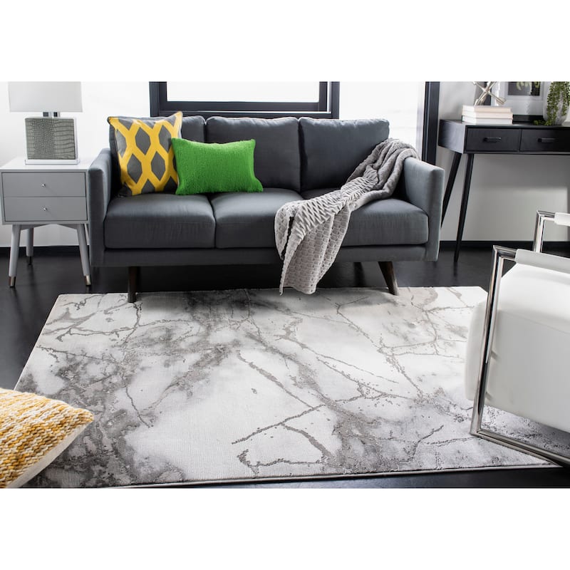 SAFAVIEH Craft Miyase Modern Abstract Rug - 2' x 3' - Grey/Gold