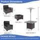 preview thumbnail 86 of 99, Outdoor Patio Furniture Set, All Weather PE Wicker Sectional Conversion Sofa set with Firepit(Optional)