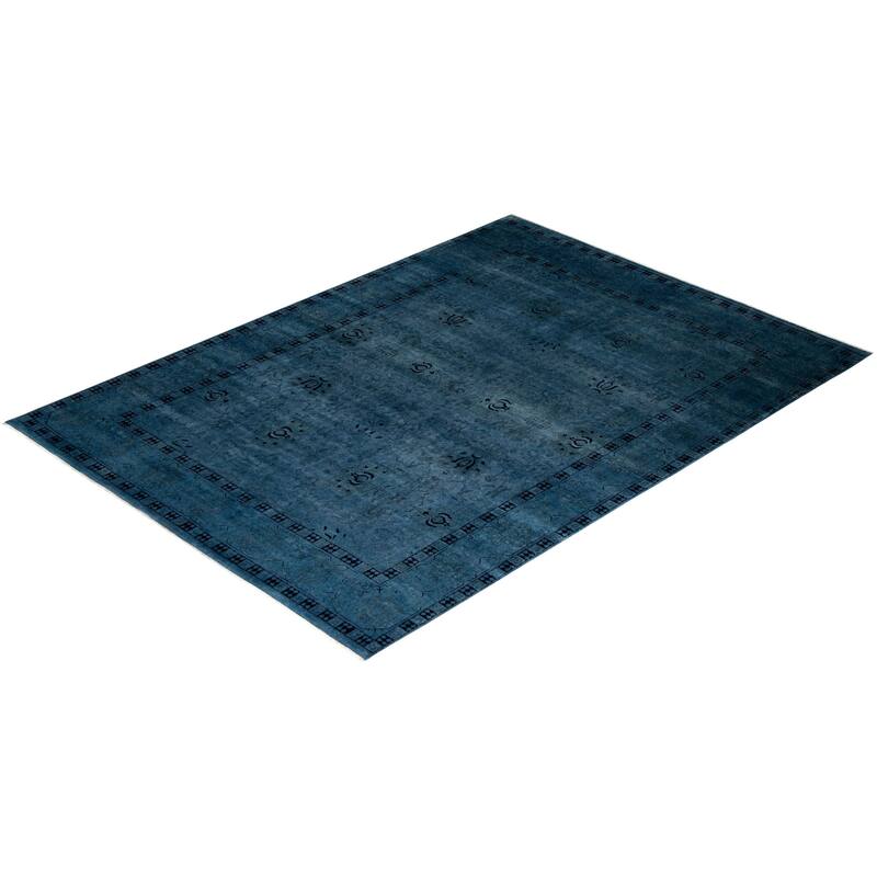 Vibrance, One-of-a-Kind Hand-Knotted Area Rug - Gray, 8' 10" x 12' 1" - 8' 10" x 12' 1"