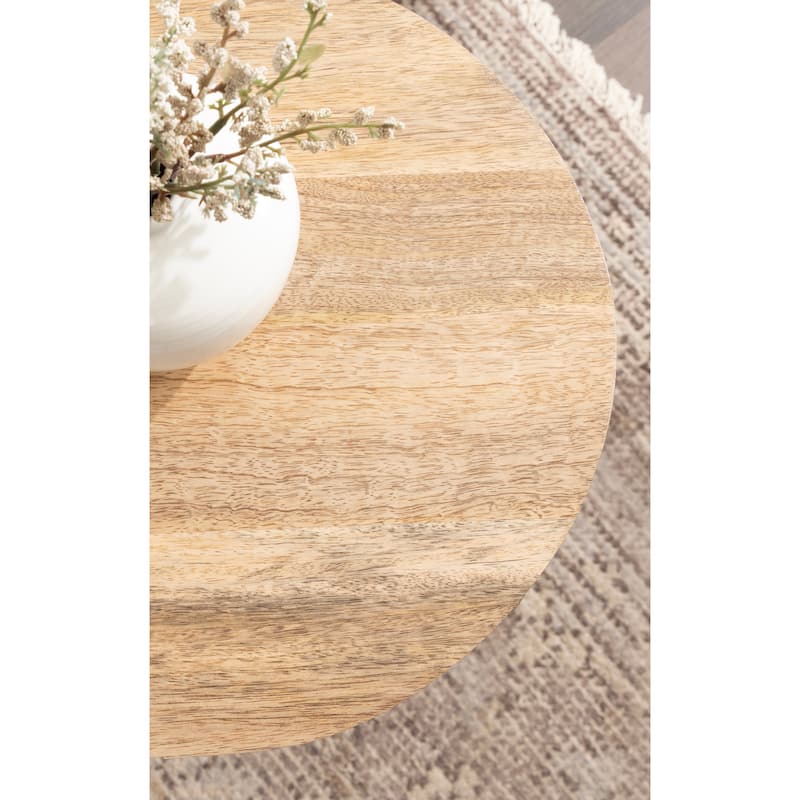 Kate and Laurel Conan Oval Wood Side Table - 22x14x22