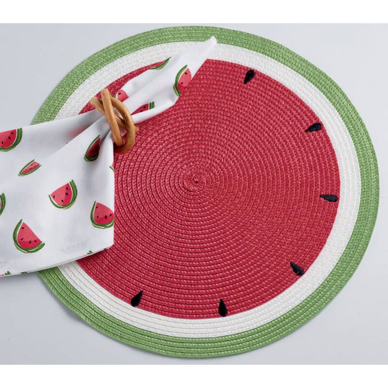 DII Summer Day Watermelon Placemats Set/6