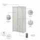 Cabot Espresso Oak Tall Storage Cabinet with Doors