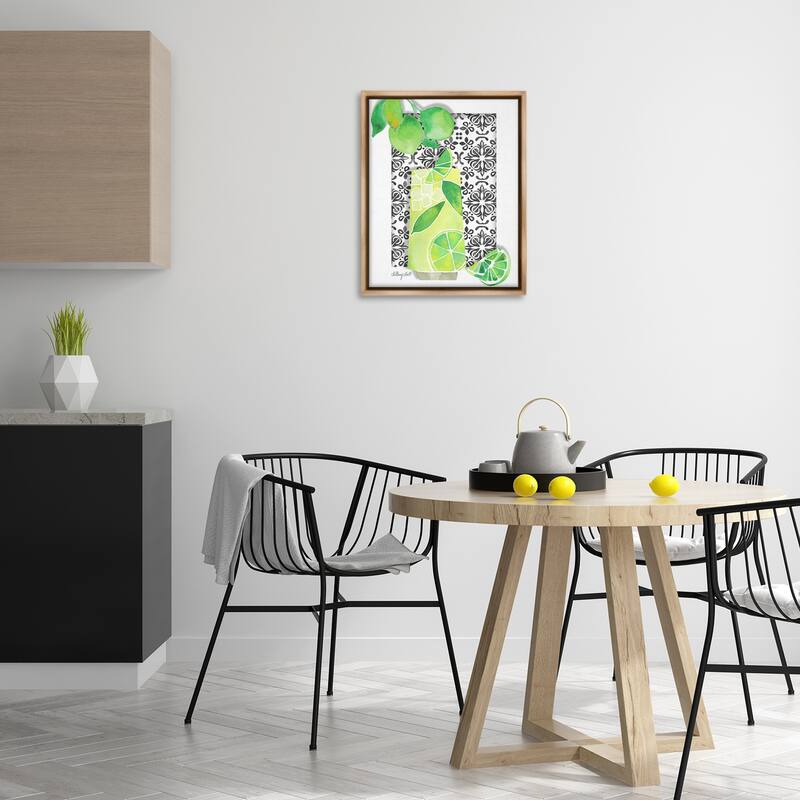 Stupell Mediterranean Mojito Drink Framed Floater Canvas Wall Art Design By Hillary Holt
