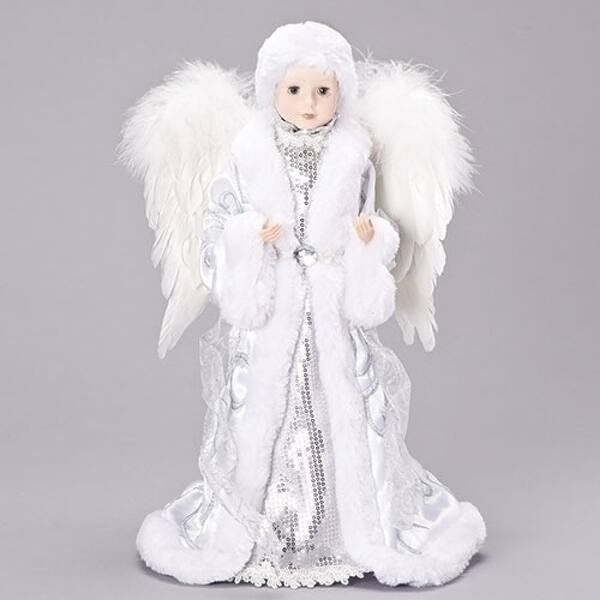 Shop 17 White And Silver Sequin Angel Christmas Tree Topper