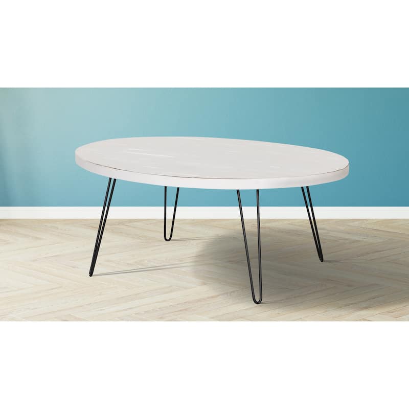 Raffles 44" Wood Oval Cocktail Table