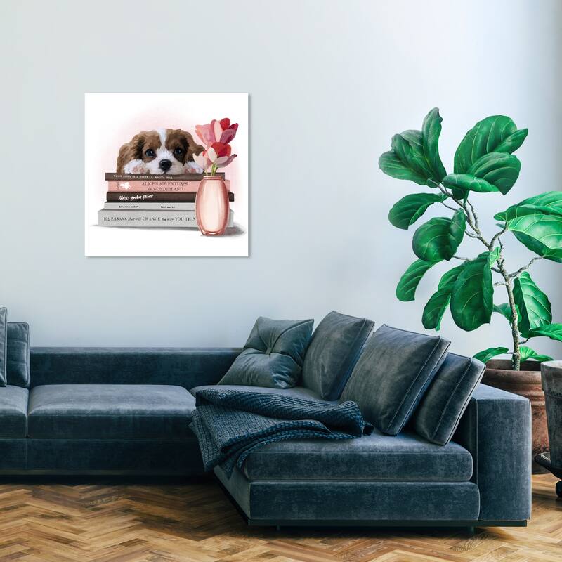 Wynwood Studio Prints Animals Tender and Sweet Poet Pink and Light Pink Glam Wall Art Canvas Print - 30 x 30