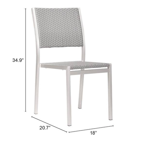 Elk Vista Armless Chair (Set of 2) Gray & Silver Bed Bath & Beyond