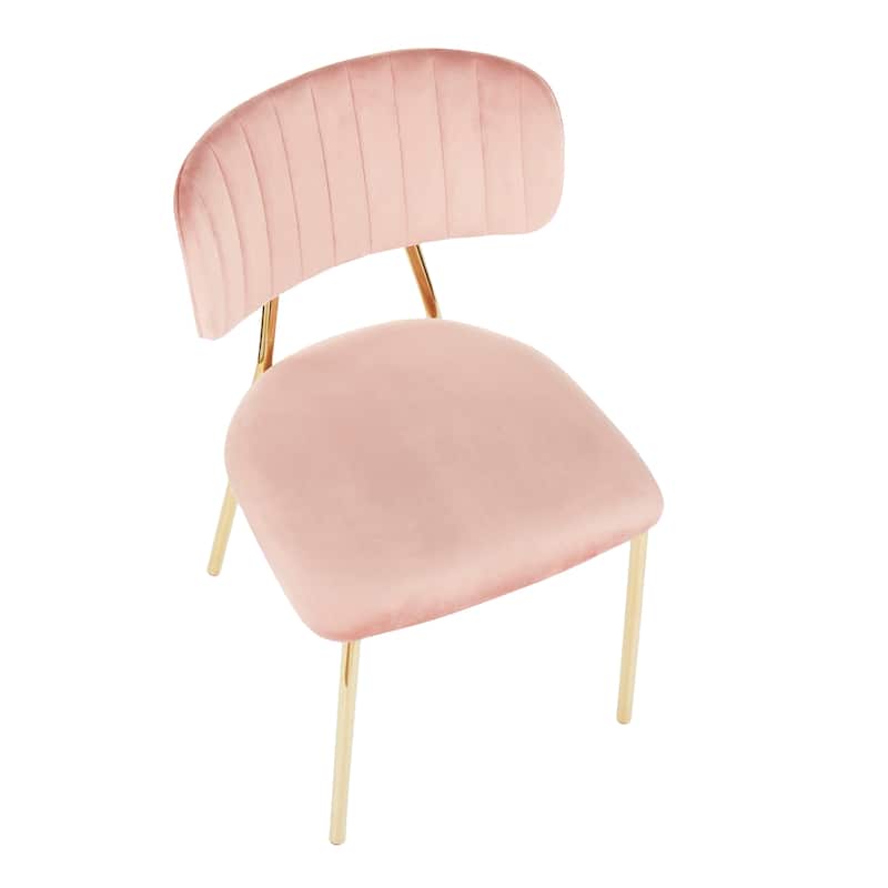 Silver Orchid Fein Gold Glam Velvet Chair (Set of 2)