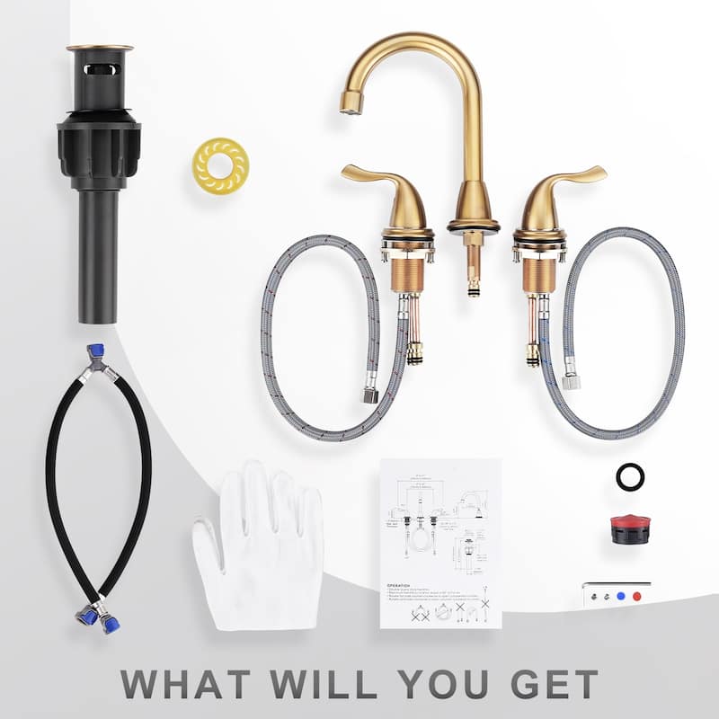 WOWOW 8 Inch Widespread Bathroom Faucet
