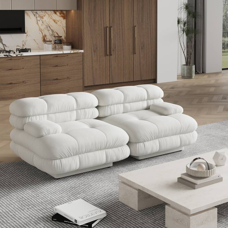 Modular Sectional Couch with Ottomans- L Shaped Couch for Living Room, 3 Seater Sofa Sets