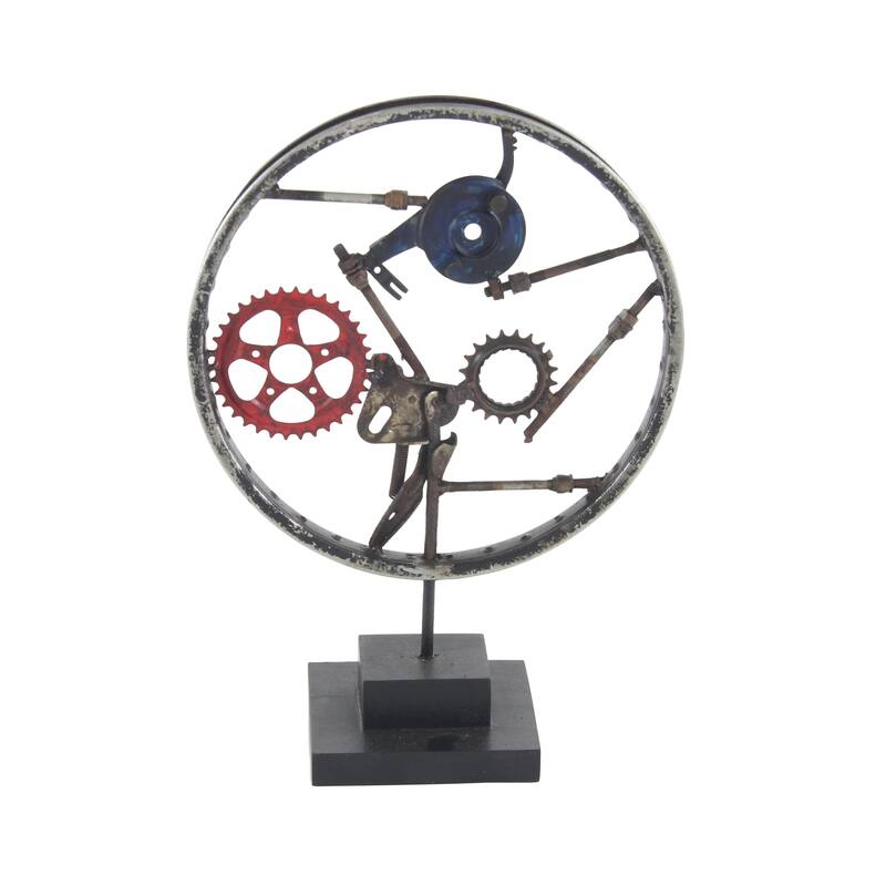 Metal Gear Sculpture - - Roche River Decor - Grey