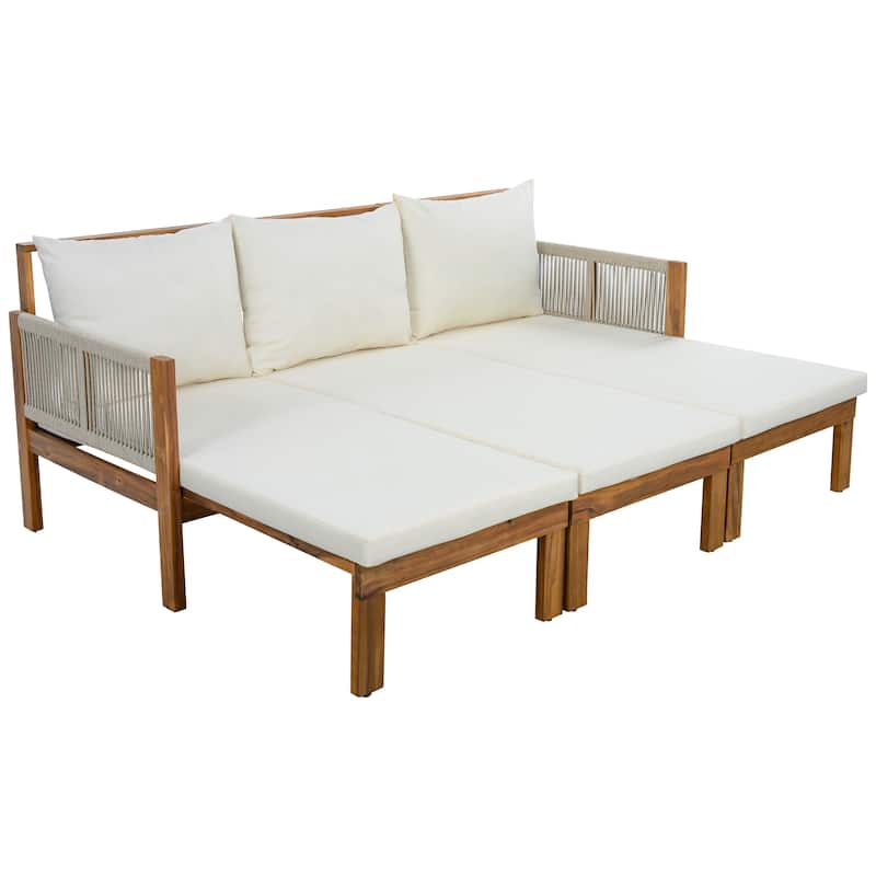3-in-1 Outdoor Daybed & Patio Sofa with Pull-Out Sleeper by Leisure Zone