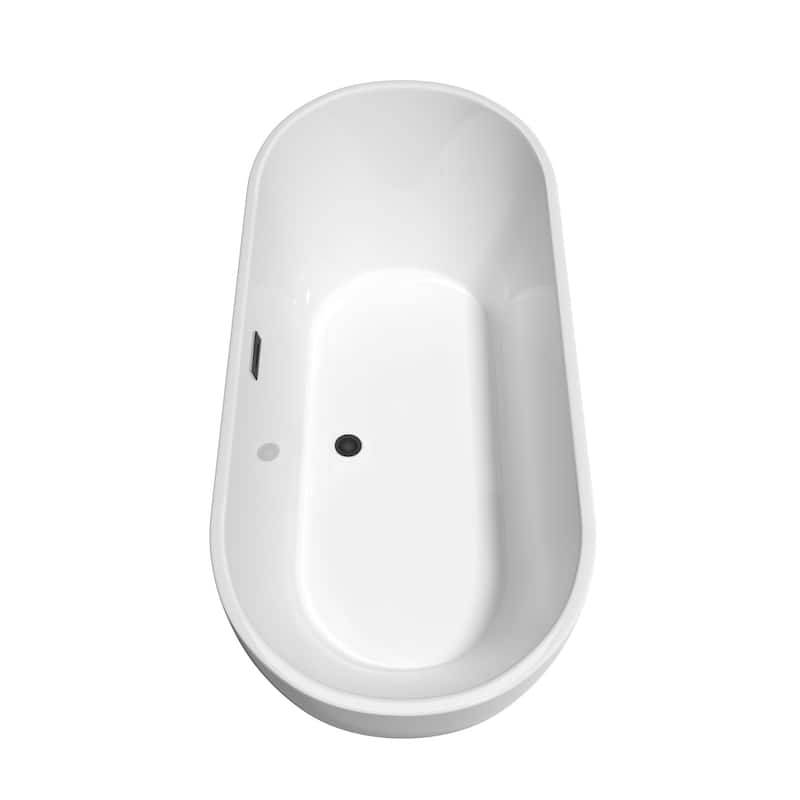 Wyndham Collection Brooklyn 67" Free Standing Acrylic Soaking Tub with