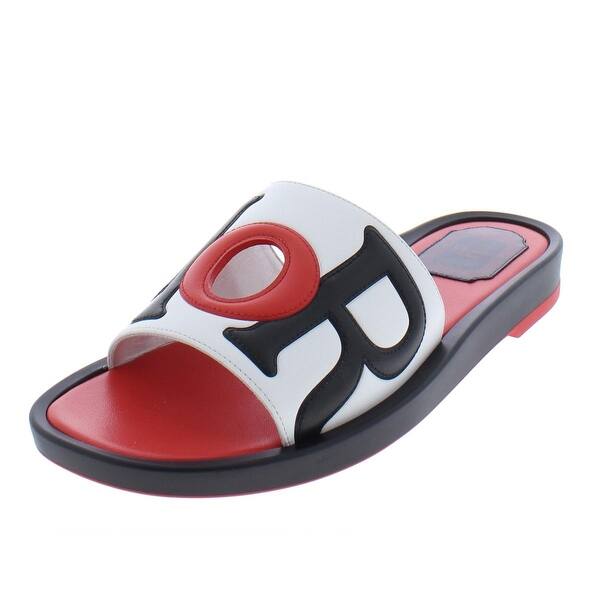 Shop Christian Dior Womens Marina Slide Sandals Leather Flats Overstock 26173453