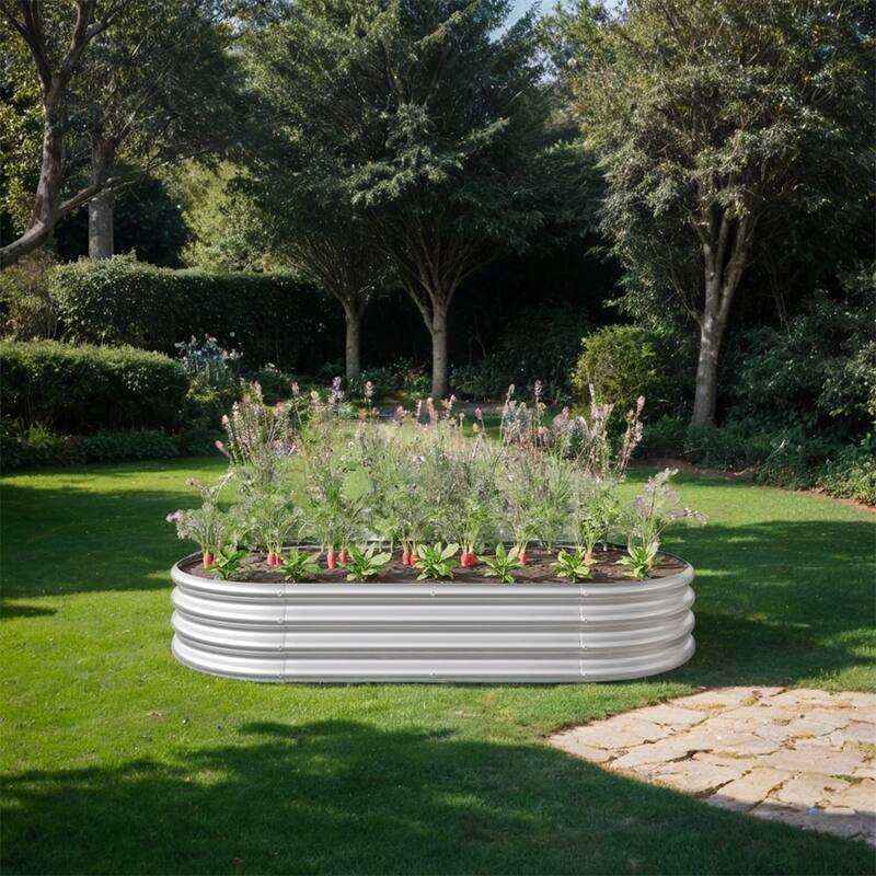 6x3x1FT Raised Garden Bed Kit,Galvanized Planter Raised Garden Beds