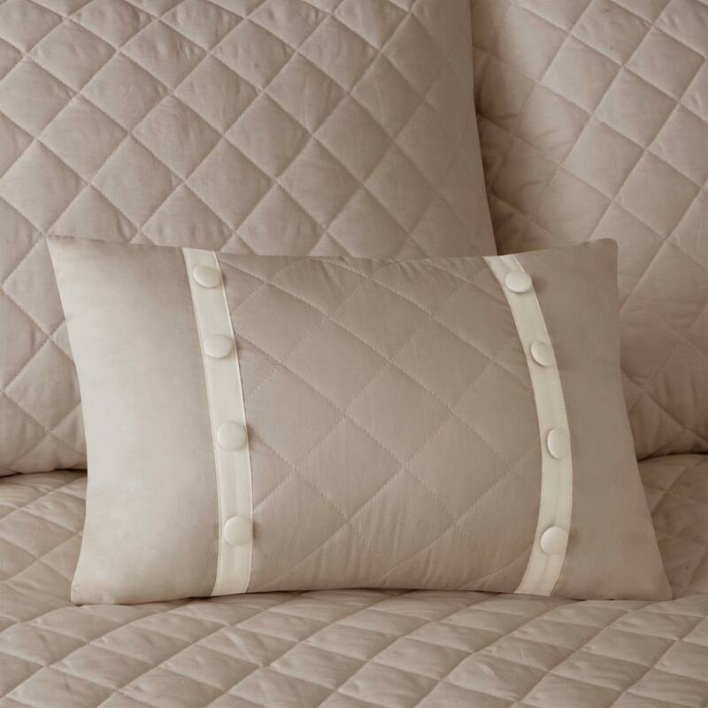GDF Studio - Breanna 4-Piece Cotton Reversible Tailored Bedspread Set with Decorative Pillow