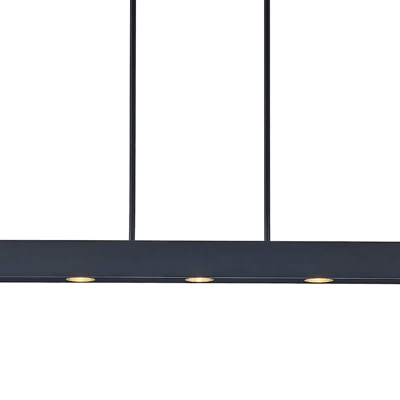 5 Lights 44 inch linear black finish chandelier