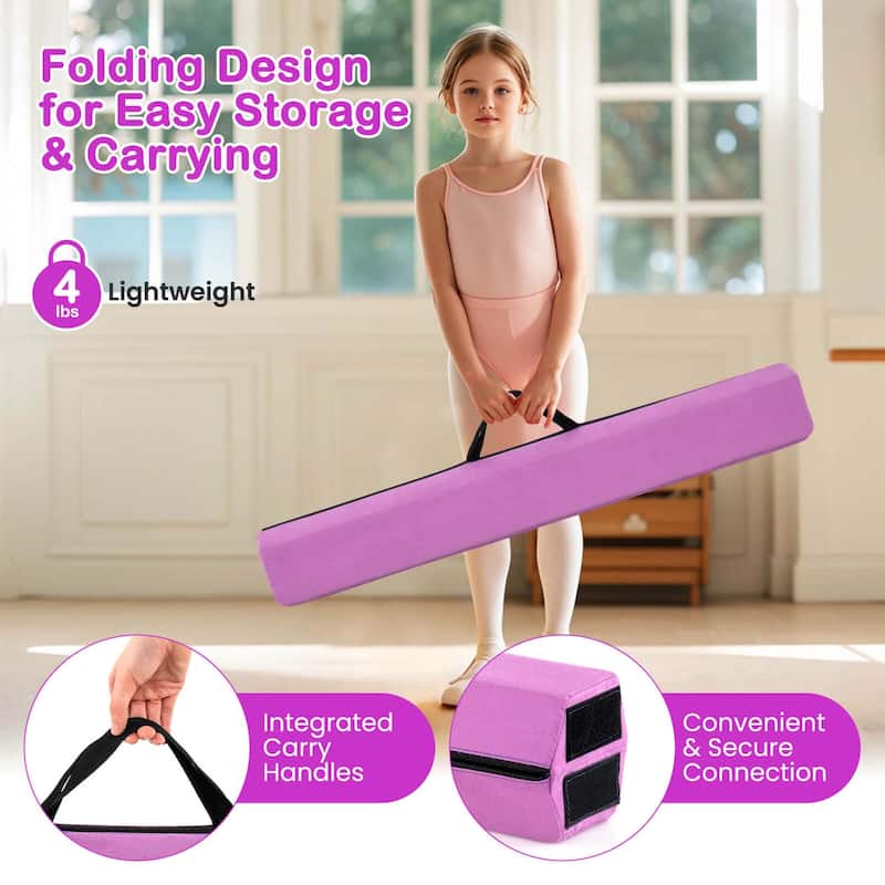 Costway 7 FT Folding Balance Beam Foam Floor Gymnastic Beam with - See Details