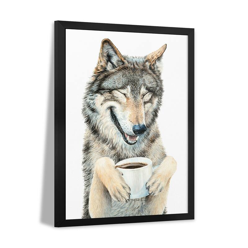 Coffee In The Moonlight Premium Framed Poster by Holly Simental