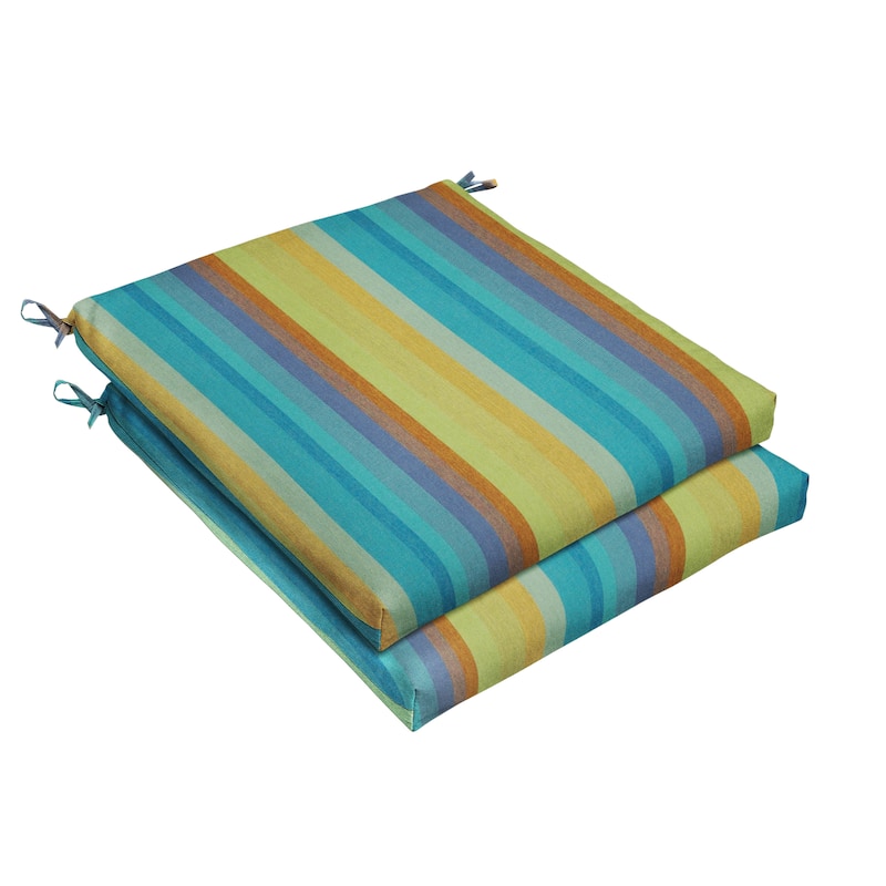 Sorra Home Sunbrella Outdoor Chair Cushion - 19 in W x 19 in D x 2.5 in H - Astoria Lagoon