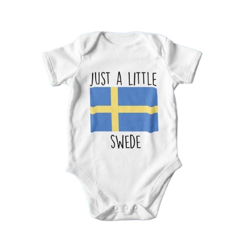Sweden Swedish Nordic - Baby Boy Girl Clothes Infant Bodysuit Funny Cute Newborn - Pink - 0-3M