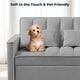 preview thumbnail 9 of 27, 3 in 1 Velvet Sofa Bed with Adjustable Backrest