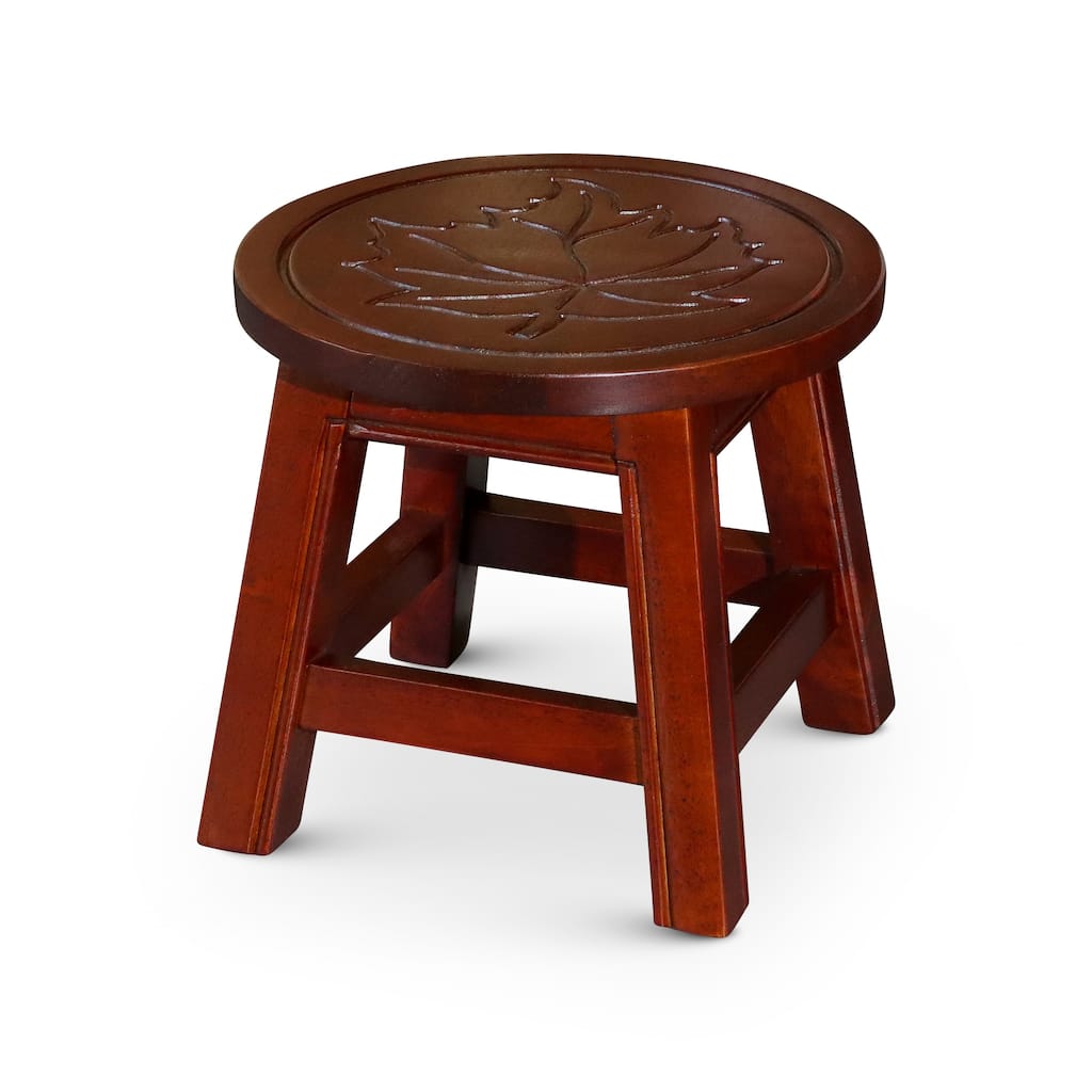 Carved Wooden Step Stool