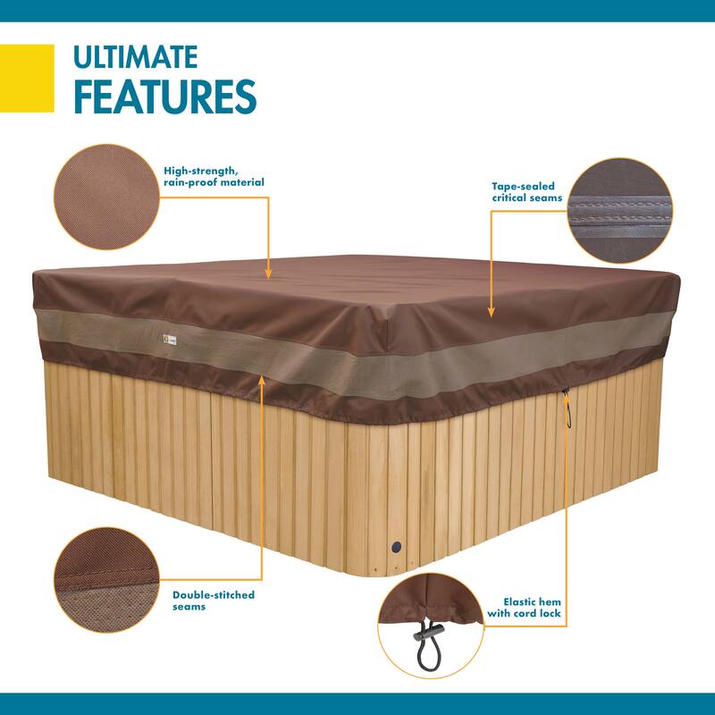 Duck Covers Ultimate Square Hot Tub Cover Cap 94in W